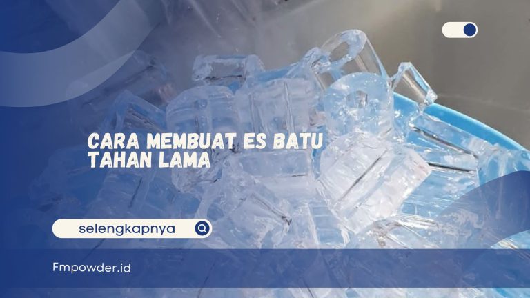 Cara membuat Es Batu