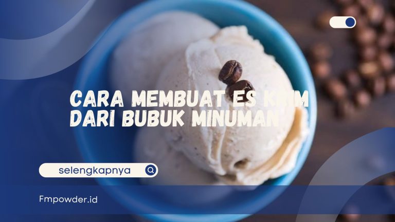 Cara membuat Es krim dari bubuk minuman