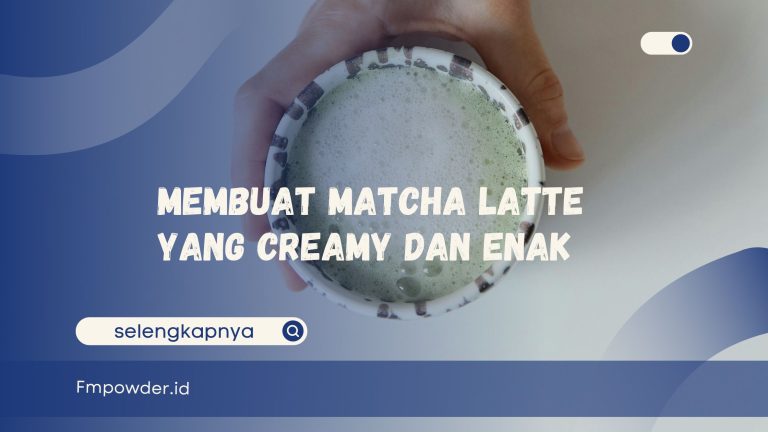 Membuat matcha latte