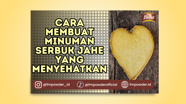 cara membuat minuman serbuk jahe