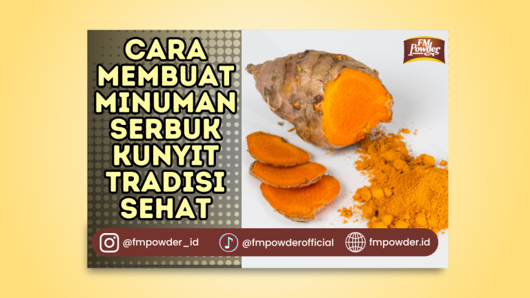 Cara Membuat Minuman Serbuk Kunyit